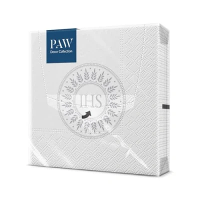 Imagen de PAW Servilletas Papel 3 Capas (33 x 33 cm) 20 Unidades Perfecto para Comunión, Confirmación, Bautizo Ideal Niños y Niñas Elegante Decoración de Mesa Tiempo Bendito Plata