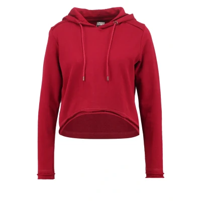 Imagen de Urban Classics Cropped Terry Hoody Jersey con capucha, Mujer, Talla: Large, Burgundy