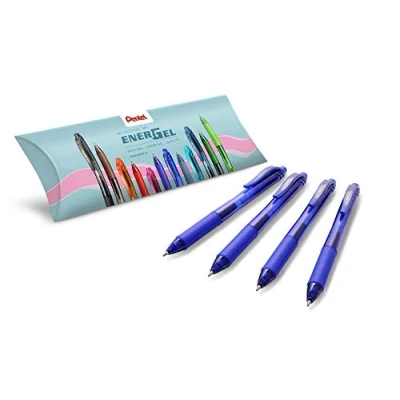 Imagen de Pentel Energel Bolígrafo BL107 Boli Retráctil con Clip, de Uso muy Cómodo y Juvenil para Escritura Suave, Perfecto Colegios Oficinas, Recargable