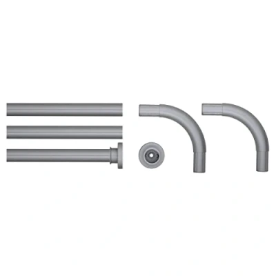 Imagen de Sealskin Seallux Set de Barra para cortina baño 3x Acoplador 2x Aluminio mate