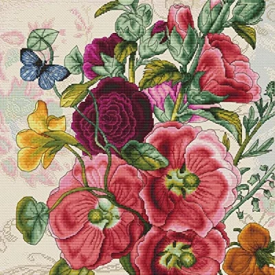 Imagen de Luca S Embroidery Kits Kit de Punto Cruz, Multicolor, 26x22cm