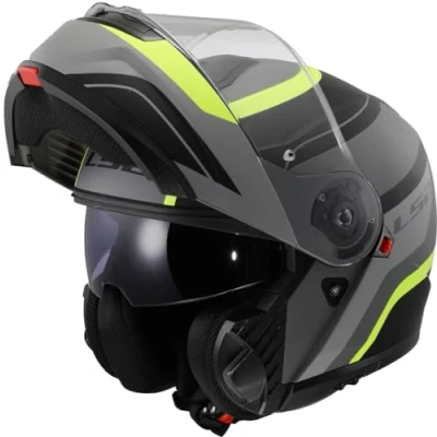 Imagen de LS2, Casco Moto Modular STROBE II MONZA Matt Black H V Yellow, S