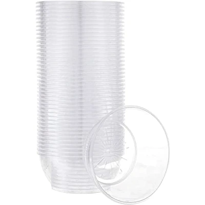 Imagen de KAHEIGN 60 Piezas Mini Cuencos de Postre, 180ml Vasos Postre Redondos Plástico Copa Aperitivo Parfait Transparente Tazón para Servir Reutilizable Fiesta Mousse Pudín (9 x 4cm)