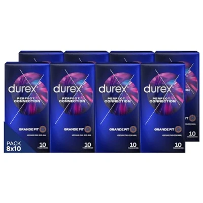 Imagen de Durex Preservativos Perfect Connection, Adecuado Para Sexo Anal, 10 condones [Pack 8 Unidades]
