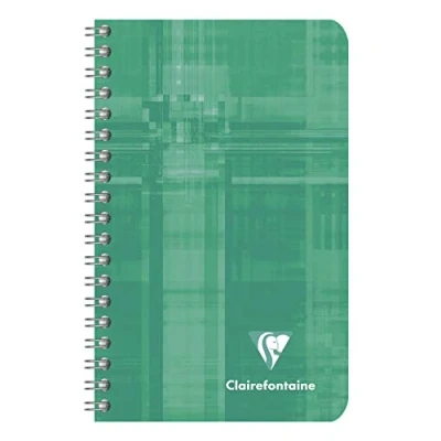 Imagen de Clairefontaine 8580C Cahier à spirales 7,5x12cm Uni 90g 50 feuilles Assortis Lot de 10
