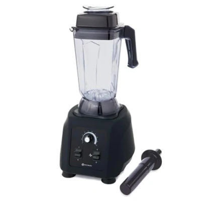 Imagen de HENDI Batidora sin BPA, de alta potencia, manual, Incl. jarra 2,5 litros, resistente a temperaturas 40C 90C, cócteles batidos postres, 230V, 1680W, 270x250x(H)550mm, BPA