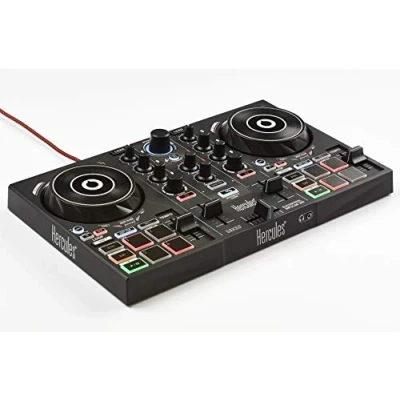 Imagen de Hercules DJControl Inpulse 200 — Controlador de DJ, 2 pistas con 8 pads y tarjeta sonido