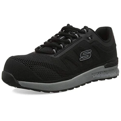 Imagen de Skechers Bulklin Lyndale, Zapatos de Trabajo Hombre, Negro (Black Textile/Synthetic), 41.5 EU