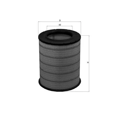 Imagen de MAHLE ORIGINAL LX 1281 Filtro de aire 411,0 331,5 Cartucho filtrante VOLVO: FM, FH II, 12, MERCEDES BENZ: ACTROS MP2 / MP3