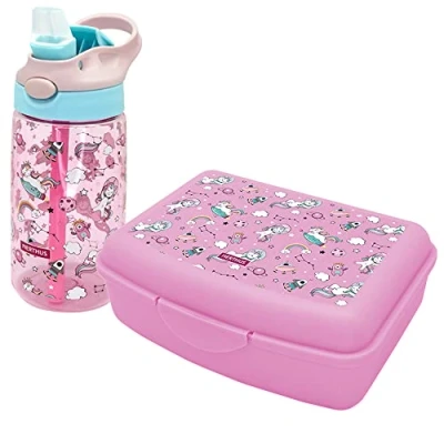 Imagen de NERTHUS FIH 993 SET Botella Tritan + Lunchbox Unicornios