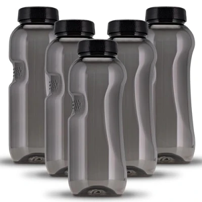 Imagen de Kavodrink Tritan Botella de agua (5 unidades, 0,5 L, sin BPA, 500 ml), color negro
