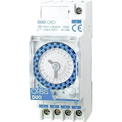 Imagen de Orbis Duo Interruptor horario Modular qrd 250v Corriente alterna