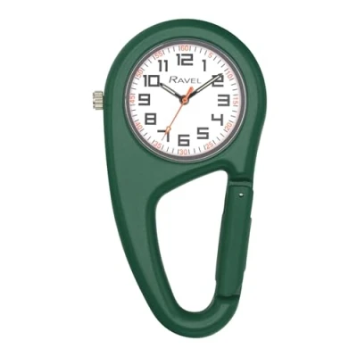 Imagen de Ravel Reloj de Cuarzo Mosquetón con Clip para el Cinturón Analógico R1105.21 Verde