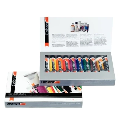 Imagen de Cobra Paquete de colores al óleo para artistas, 10 x 40 ml, negro