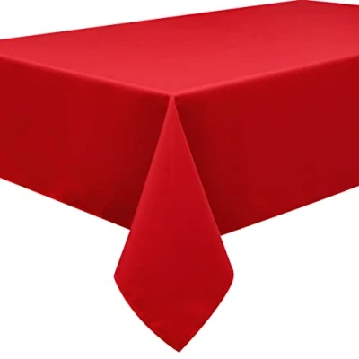 Imagen de Home Direct Mantel 100% poliéster, Rectangular 140 x 180cm Rojo