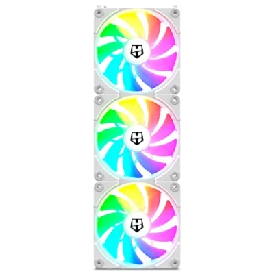 Imagen de NOX XTREME PRODUCTS Hummer EASY LINK Set 3 Ventiladores 120mm, LED ARGB, PMW ultrasilenciosos, sin cables, 4 pads goma antivibración, velocidad hasta 1500RPM, color blanco