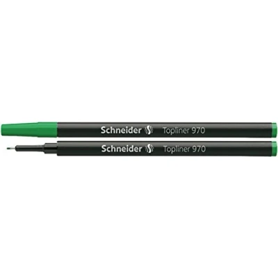 Imagen de Schneider Fineliner Topliner 970 Minas de recambio para bolígrafo 911 (0,4 mm, 10 unidades), color verde