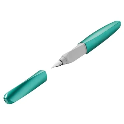Imagen de Pelikan, Pluma Estilográfica Twist, Empuñadura Ergonómica para Diestros y Zurdos, Cold Alaska, Tinta Azul, Made in Germany