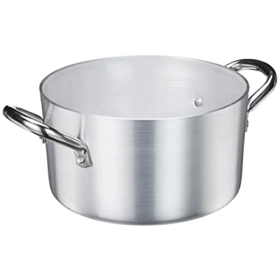 Imagen de Ollas Agnelli Cazuela Alta de Aluminio, con 2 Asas en Acero Inoxidable, Plata, 1,9 litros