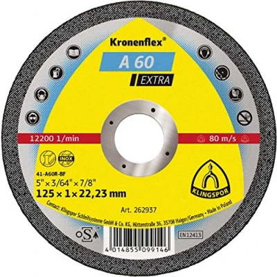 Imagen de Klingspor 262936 Kronenflex A 60 Disco de Corte Para el Manual, 115 x 1 22.23 mm