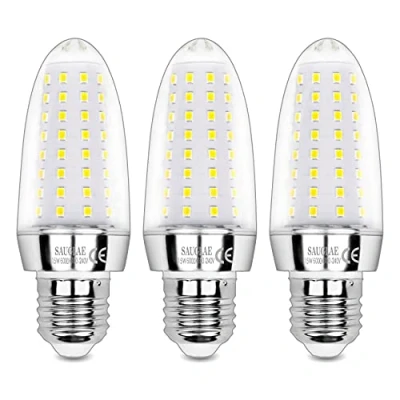 Imagen de SAUGLAE Bombillas LED de 15W, Incandescentes Equivalente 120W, Blanco Frío 6000K, 1700 lm, Tornillo Edison E27, 3 Piezas
