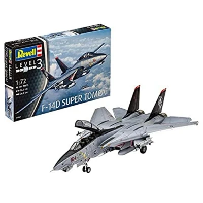 Imagen de Revell Grumman F 14D Super Tomcat, Kit de Modelo, Escala 1:72 (3960) (03960), 26,0 cm