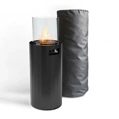 Imagen de Planika Bino Chimenea de Gas Exterior Calentador Patio portátil y propano Independiente para su jardín con Cubierta Protectora