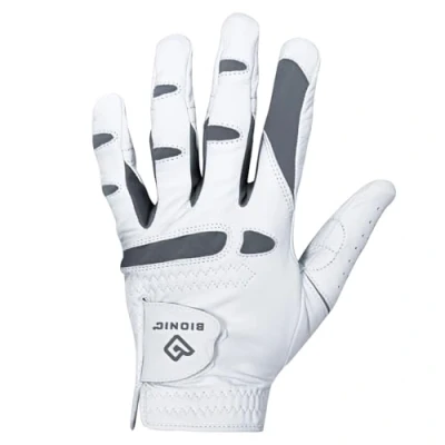 Imagen de BIONIC Guía de Golf Cabretta Cuero la Mano Izquierda Blanco XL