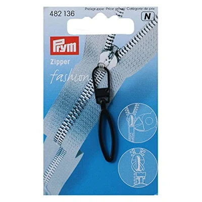 Imagen de Prym Cremallera De Moda, Metal, Negro, Loop, brüniert, 1 Stück