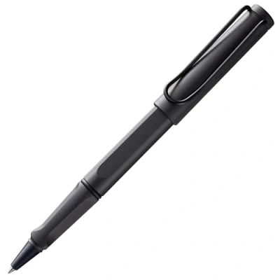 Imagen de Lamy safari umbra Bolígrafo roller con empuñadura ergonómica y ancho de trazo M para una escritura larga agradable hecho plástico robusto ASA recambio 63 en negro