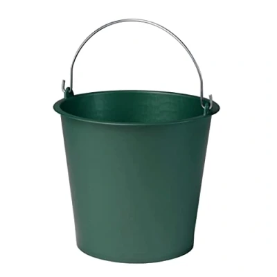 Imagen de Cubo agrícola de 10 L plástico con Mango Metal, diámetro 28 x Altura 24,5 cm, Color Verde