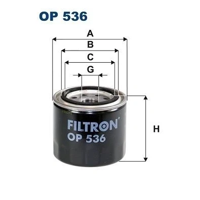 Imagen de Filtro de aceite FILTRON OP 536