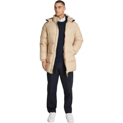 Imagen de Tommy Jeans Essential Abrigo de plumas, Hombre, Talla: Small, Beige