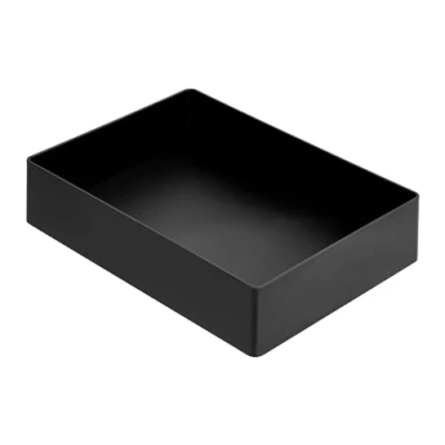 Imagen de Amazon Basics Rectangular Organizador de plástico, bandeja para accesorios, negro