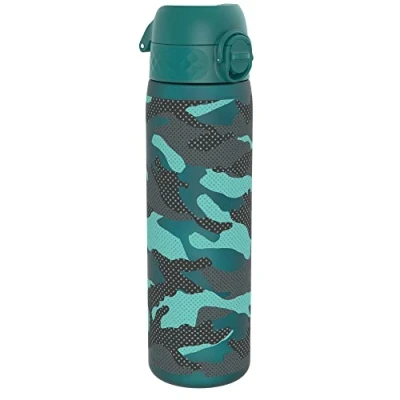 Imagen de Ion8 Botella Agua Delgada, Sin Fugas, BPA, Camuflaje, 500ml (18oz)
