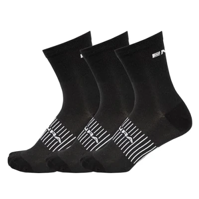 Imagen de Endura CoolMax Race 3 P Ciclismo Calcetines para Hombre, Black, L