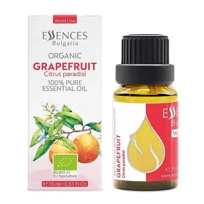 Imagen de Essences Bulgaria Aceite esencial de Pomelo Orgánico 15ml Citrus paradisi 100% Puro y Natural Sin diluir Grado Terapéutico Aromaterapia Cosméticos Libre crueldad OGM Vegano