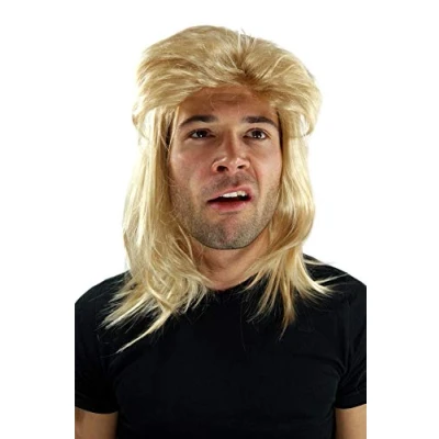 Imagen de Wig ME UP 20781 220 Peluca, Carnaval, Mullet, chulo, macarro, rubio, nuevo,