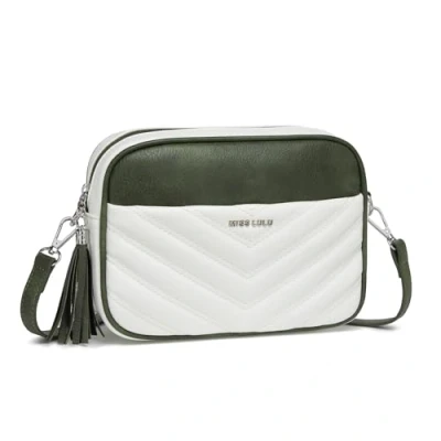 Imagen de Miss Lulu Bolso Bandolera de Mujer con Correa Ajustable y Desmontable Diseño Acolchado Moderno Ligero para Uso Diario
