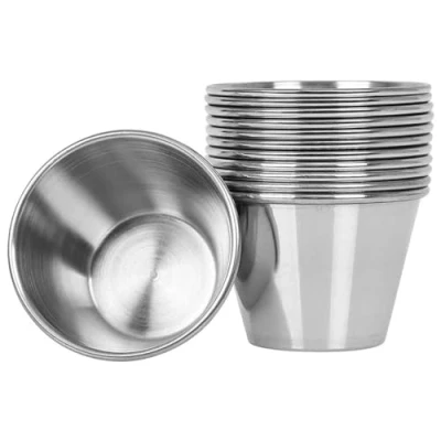 Imagen de Space Home 12 Flaneras Individuales de Acero Inoxidable Pequeñas Flanero Individual Set 9 cm