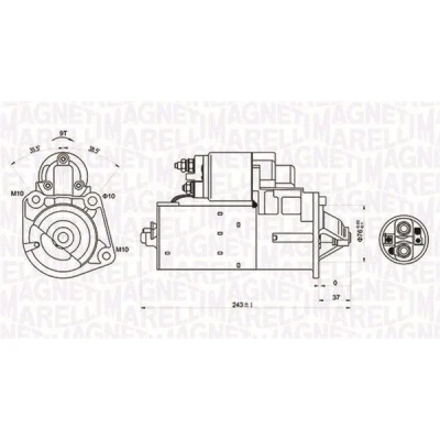 Imagen de MAGNETI MARELLI 063720680010 Motor de arranque 12 1,4 9 RENAULT: SAFRANE 2