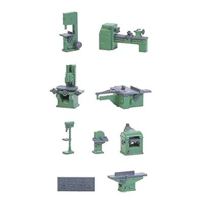 Imagen de FALLER 180455 Workshop Furnishings Scenery and Accessories Juego de construcción, Color Verde, pequeño