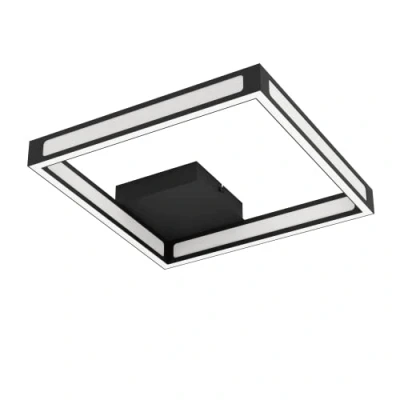 Imagen de Eglo LED lámpara de techo Altaflor, minimalista, iluminación metal en negro y plástico blanco, luz cocina, L x A 31,5 cm