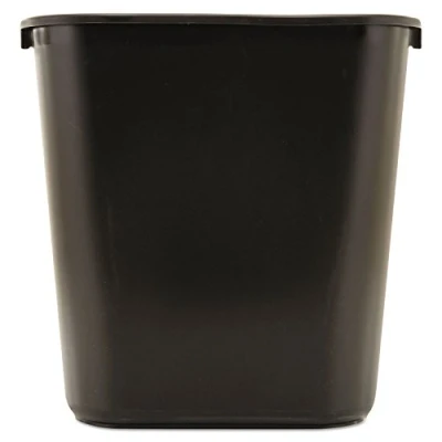 Imagen de Rubbermaid Commercial Products FG295600 BLA Papelera Rectangular, Capacidad de 26.6 L, Negro