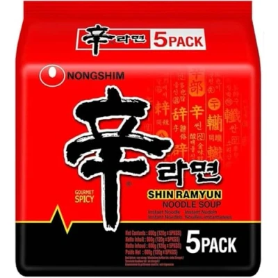 Imagen de Sopa de fideos coreana Nongshim Shin Ramyun Juego 5 piezas (5 x 120 g)