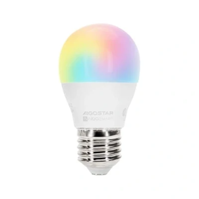 Imagen de VoltShine Bombilla LED Bluetooth MESH E27 4.9W RGB+CCT, control bluetooth, versatilidad en iluminación, ideal para ambientes personalizados.