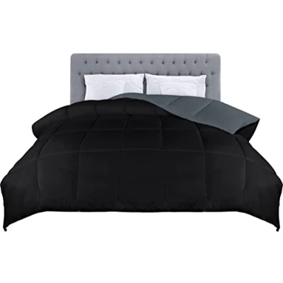 Imagen de Utopia Bedding Ligero Edredón 230x260 cm, Edredon Cama 160/180, Fibra Hueca Siliconada Relleno, Nordico de Microfibra con Pestañas en Las Esquinas (Blanco)