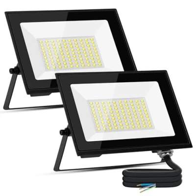 Imagen de Aigostar Foco LED Exterior 50w 4500LM, Proyectore Impermeable IP65, 6500K Blanco Frío para Garaje,Jardín,Patio,Parque. 2 pcs