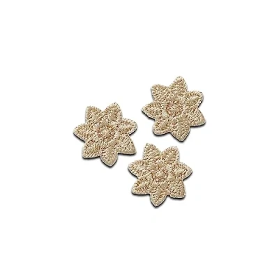 Imagen de Mono Quick 3 estrellas beige Parches Termoadhesivos Bordados Aplique Para Ropa, Tamaño: 1,5 x cm