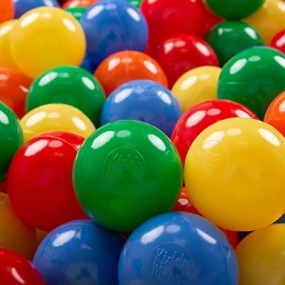 Imagen de KiddyMoon 700 ∅ 7Cm Bolas Colores De Plástico para Piscina Niños, Amarillo/Verde/Azul/Rojo/Naranja